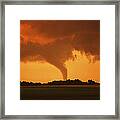 Tornado Sunset 11 X 14 Crop Framed Print