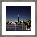 Toronto Skyline Colours Framed Print
