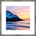 Touch Of Snow Singing Beach Framed Print