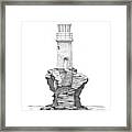 Tourlitis Lighthouse-greece Framed Print