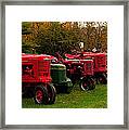 Tractor Lineup Framed Print