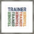 Trainer Cute Colorful Framed Print