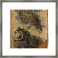 Trains Of The Old West Framed Print
