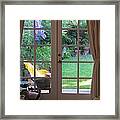 Tranquility Through French Doors Framed Print