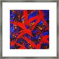 Transitions With Blue And Red Framed Print