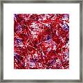 Transitions With White Red And Violet Framed Print