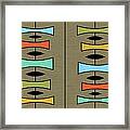 Trapezoids 3 On Brown Framed Print