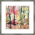 Tree Line Reflections Framed Print