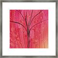 Tree Of Three Pink Framed Print