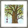 Tree With Hearts Framed Print