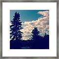 #trees #clouds #sky #nature #serene Framed Print