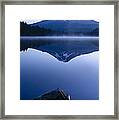 Trillium Lake And Mt. Hood Framed Print