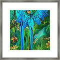 Tropic Spirits - Gold And Blue Macaws Framed Print