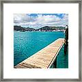 Tropical Harbor Framed Print