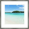Tropical Paradise Beach And Clear Framed Print