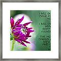 True Face - Poem - Flower Framed Print