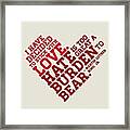 True Love #word #words #jumbled #love Framed Print