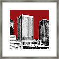 Tucson Skyline 1 - Dark Red Framed Print