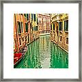 Turquoise Canal Venice Italy Framed Print