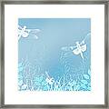 Turquoise Dragonfly Art Framed Print