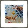 Turtles At Sea #2 Framed Print