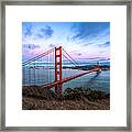 Twilight At The Golden Gate Framed Print