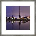 Twilight On The Dock Of The Bay Framed Print