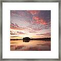 Twilight On The Wisconsin River Framed Print
