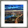 Twilight Over Chao-phra-ya River Framed Print