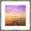 Twilight Pier Framed Print