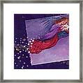Twinkling Angel With Star Framed Print