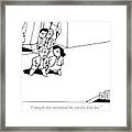 Two Children Exit A Theater Framed Print