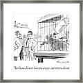 Two Mice In A Cage Watch Two Scientists Argue Framed Print