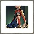 Two Models Wearing Evening Gowns Framed Print