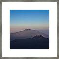 Two Mountains In The Morning Framed Print