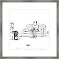 Two People Sit In A Room With One Framed Print