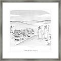 Two Shepherds With Conventional Sheep Look Framed Print