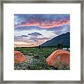 Two Tents At A Backcountry Campsite Framed Print
