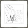 Two Women Walk Down From The Guru On The Mountain Framed Print