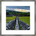 Typical Long Narrow Stone Country Walkway To A Small Village Framed Print