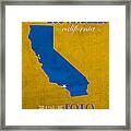 Ucla University Of California Los Angeles Bruins College Town State Map Poster Series No 026 Framed Print