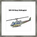 Uh-ih Huey Helicopter Framed Print