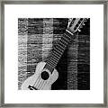 Ukulele Still Life In Black And White Framed Print