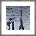 Under The Rain In Paris Framed Print