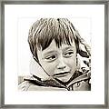 Unhappy Boy Framed Print