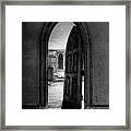 Unhinged - Old Gothic Door In An Abandoned Castle Framed Print