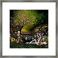 Unicorn In The Garden Framed Print