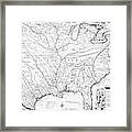 United States Map, 1734 Framed Print