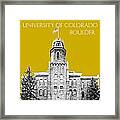 University Of Colorado Boulder - Gold Framed Print