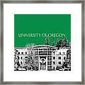 University Of Oregon - Forest Green Framed Print